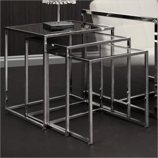 Zuo P Nesting Table in Clear   401105