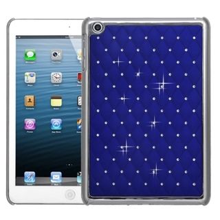 BasAcc Dark Blue Silver Lattice Case with Diamonds for Apple iPad Mini BasAcc iPad Accessories