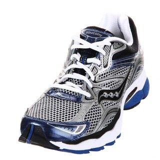 Saucony Men's 'ProGrid Omni 10' Silver/Royal Running Shoes Saucony Athletic