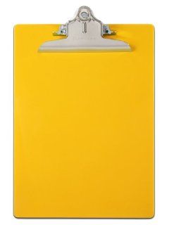 Saunders Recycled Plastic Clipboard, 1 Inch Capacity, Holds 8.5 x 12 Inches, Yellow (21605)  Clip Board 