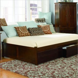 Atlantic Furniture Concord Wood Platform Bed with Flat Panel Footboard 4 Piece Bedroom Set   815XX PKG4