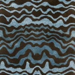 Handmade Tribal Blue New Zealand Wool Rug (2'6 x 10') Safavieh Runner Rugs