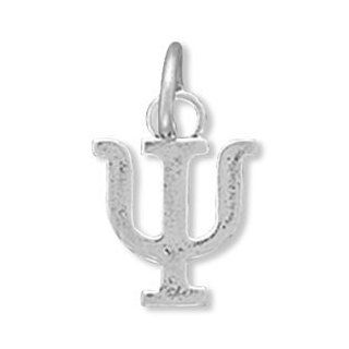Greek Alphabet Letter Psi Charm Sterling Silver   Made in the USA Clasp Style Charms Jewelry