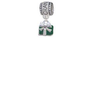 Small Green Enamel Present Grandmother Charm Bead Delight Jewelry Jewelry