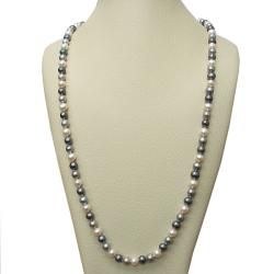 30 inch Multi dark Freshwater Pearl Strand (7 7.5 mm) DaVonna Pearl Necklaces