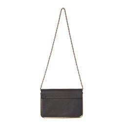 Chloe 'Sally' Black Leather Gold Framed Shoulder Bag Chloe Designer Handbags