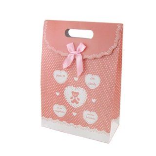 Pink Heart Dot Pattern Valentine Gift Present Paper Bag  Gift Wrap Bags  Beauty