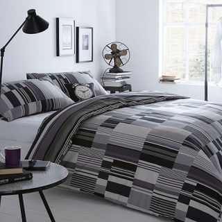 Ben de Lisi Home Grey Dominos geometric print bedding set