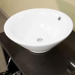 26 inch Single sink vanity in black top with black marble top Bellaterra Home Bathroom Vanities