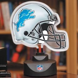 Detroit Lions Neon Helmet Lamp The Memory Company College Themed