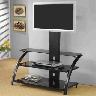 Coaster Black Casual Contemporary Metal Media Console with Bracket   700617