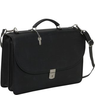 Jack Georges Platinum Collection Flapover Leather Laptop Briefcase