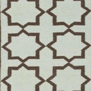 Safavieh Hand woven Moroccan Dhurrie Light Blue/ Chocolate Wool Runner (2'6 x 12') Safavieh Runner Rugs