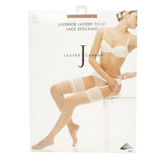 J by Jasper Conran Designer natural 10D deep lace top stockings