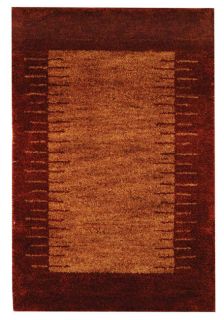 Hand knotted Gabeh Solo Caramel Wool Rug (4' x 6') 3x5   4x6 Rugs