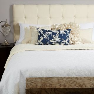 Humble + Haute Sussex Ivory Linen Full Tufted Upholstered Headboard Headboards