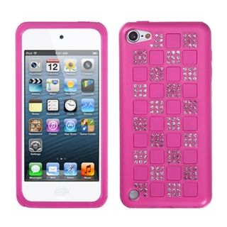 BasAcc Silver/ Pink Checker Diamond Case for Apple iPod touch 5 BasAcc Cases
