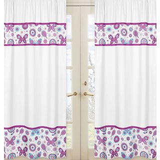 Spring Garden 84 inch Curtain Panels (Set of 2) Sweet Jojo Designs Curtains