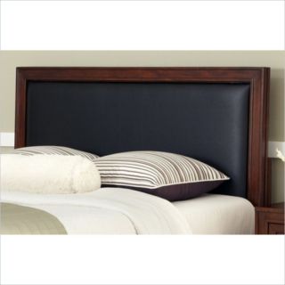 Home Styles Duet Queen Panel Headboard Black Leather Inset   5546 Y01B
