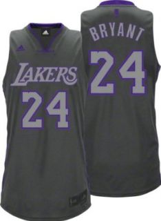 NBA Men's Los Angeles Lakers Kobe Bryant Graystone Swingman Jersey (Grey, Small)  Sports Fan Jerseys  Clothing