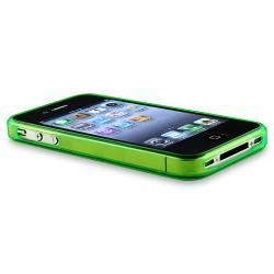 Green TPU Case/ Zebra Home Button Stickers for Apple iPhone 4/ 4S BasAcc Cases & Holders
