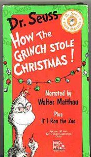 Dr. Seuss How the Grinch Stole Christmas & If I Ran the Zoo (Narrated by Walter Matthau) Walter Matthau., Dr. Seuss, Dr. Seuss video classics Movies & TV