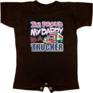 INFANT ROMPER  LIGHT BLUE   24 MONTHS   Im Proud My Daddy Is A Trucker   Tracking Truck Driver   for Son or Daugther Clothing