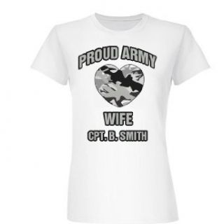 Proud Army Wife Junior Fit Basic Tultex Fine Jersey T Shirt Clothing