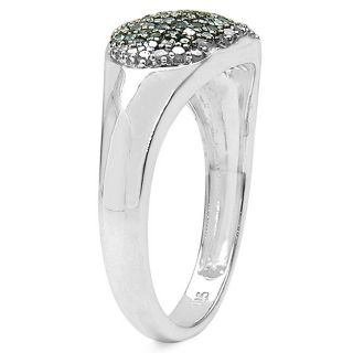 Malaika Sterling Silver 3/5ct TDW Blue and White Diamond Ring (I J, I2 I3) Malaika Diamond Rings