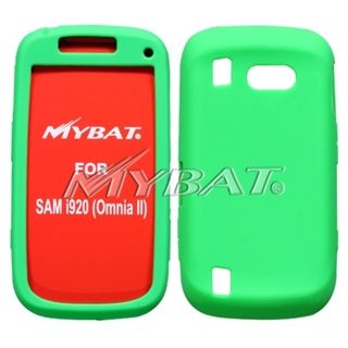 MYBAT Green Solid Skin Case for Samsung i920 Omnia II Eforcity Cases & Holders