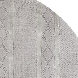 Handmade Metro Grey New Zealand Wool Rug (6' Round) Safavieh Round/Oval/Square