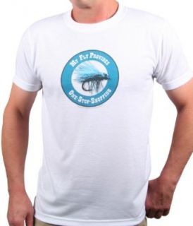 Humorous Tee Mens My Fly Provides One Stop Shopping Fishing T shirt Clothing