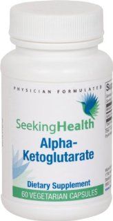 Alpha Ketoglutarate  Provides 300 mg of Pure Alpha Ketoglutarate Acid (AKG)  60 Easy To Swallow Vegetarian Capsules  Free of Common Allergens and Magnesium Stearate  Seeking Health Health & Personal Care