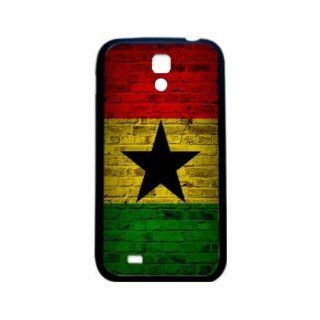 Ghana Brick Wall Flag Samsung Galaxy S4 Black Silcone Case   Provides Great Protection Cell Phones & Accessories