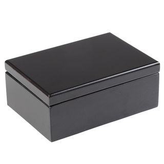 Tressa Collection Black Wooden Jewelry and Keepsake Box Tressa Wood Boxes