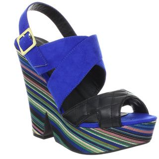 Fahrenheit Women's 'Gemma' Wrapped Wedge Pumps Fahrenheit Sandals