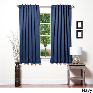 Solid 63 Inch Insulated Thermal Blackout Panel Pair Curtains