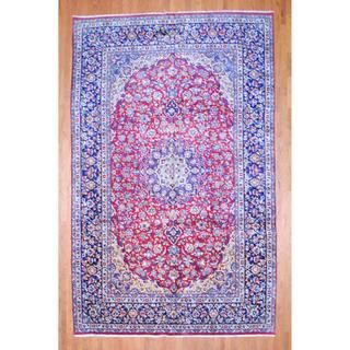 Persian Hand knotted Isfahan Red/ Navy Wool Rug (9'6 x 15'3) 7x9   10x14 Rugs