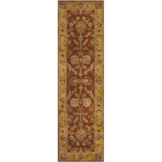 Handmade Heritage Rust/ Beige Wool Rug (2'3 x 6') Safavieh Runner Rugs
