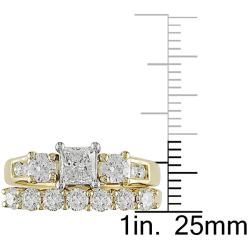 14k Two tone Gold 2ct TDW Diamond Bridal Ring Set (G H, SI1 SI2) Bridal Sets