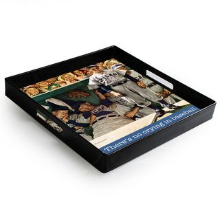 Accents by Jay 'No Crying in Baseball' 14x14 inch Tray Accents by Jay Serving Platters/Trays
