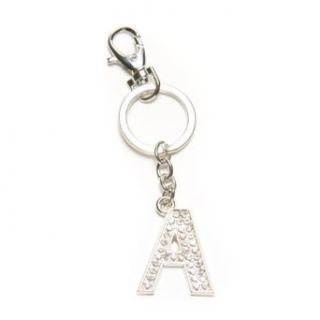 Crystal Letter A Keychain Clothing