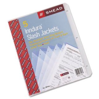 Smead Translucent Slash Jacket, 3 Hole Punched, Letter Size, Clear, 5 per Pack (89506)  File Jackets And Pockets 