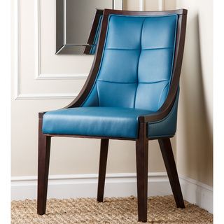 Orlando Turquoise Bonded Leather Dining Chair Abbyson Living Dining Chairs
