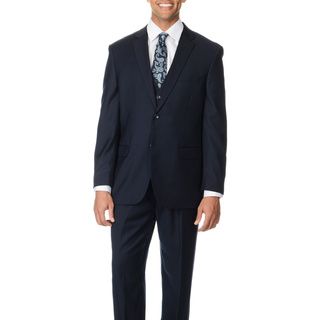 Caravelli Italy Men's 'Superior 150' Navy 3 piece Vested Suit Caravelli Suits