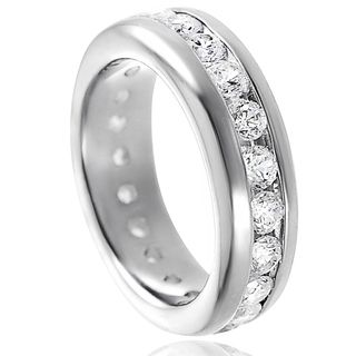 Tressa Sterling Silver Clear Channel set Cubic Zirconia Engagement style Ring Tressa Cubic Zirconia Rings