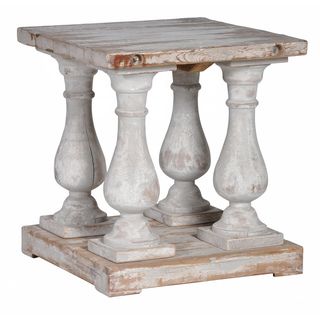 Winfrey Reclaimed Wood White Wash End Table Kosas Collections Coffee, Sofa & End Tables