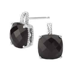 Sterling Silver Black Onyx Earrings Gemstone Earrings