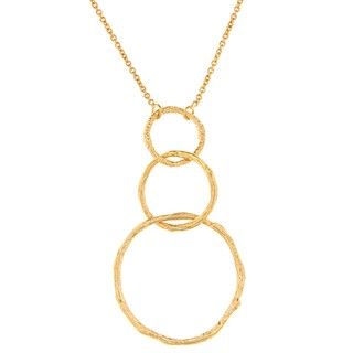 Gold over Sterling Silver Circle Crop Necklace Gold Over Silver Necklaces