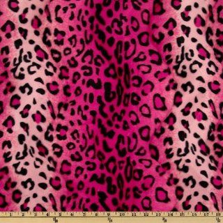 60'' Wide Wavy Soft Fur Jaguar Pink Fabric By The Yard